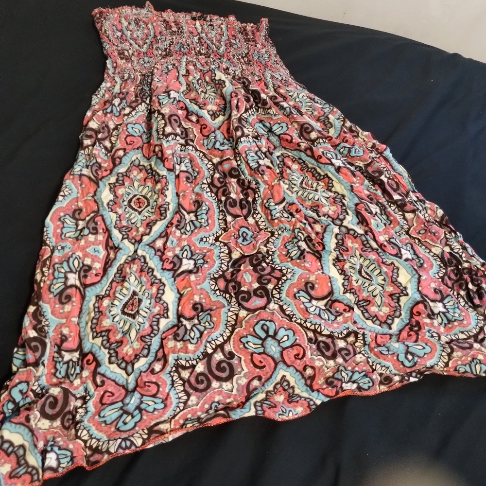 Just Love 3X strapless smocked mini dress